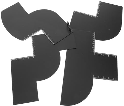 Mipcase Strumenti per Modellare Attaccatura dei Capelli del Guida alla Sfumatura dei Capelli Righello di Misurazione per Allineamento Taglio della Barba e Scheda per Contorno