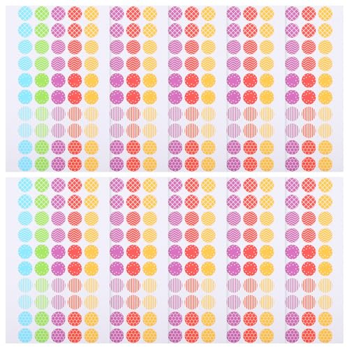Gogogmee Adesivi di Rinforzo per Fori di Carta Colorati 50 Pezzi Etichette Autoadesive Rinforzate per Raccoglitori Accessori per Ufficio per Documenti e Fogli Mobili