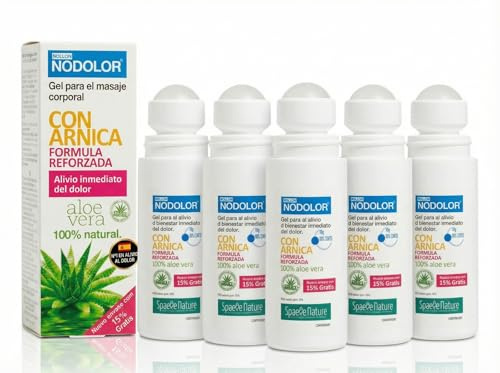 Spa Nature Rollon NoDolor-Gel para Alivio Inmediato del Dolor para Músculos y Articulaciones-Arnica y Aloe Vera 100% Natural, 70 ml