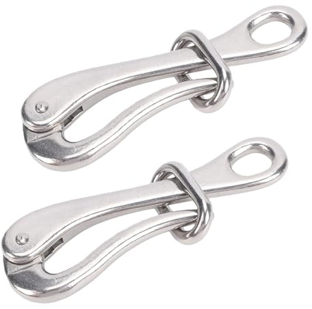 Tbest Enlace de Liberación Rápida Ganchos para Barcos Balsas Salvavidas de Acero Inoxidable Grillete de Enlace para Barcos Grillete de Escalada para Yates Lanchas Rápidas, Mecanismo