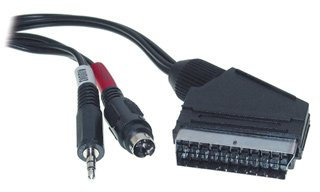 Câble de raccordement Prise péritel vers S-VHS + Jack 3,5 mm, 5 m, Good Connections®