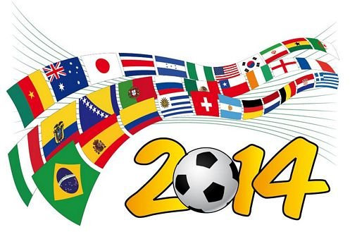 Flaggenkette WM 2014 Brasilien Fußball 9 m Fahne Flagge Fahnenkette