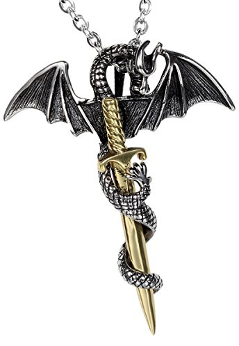 Cupimatch Herren Halskette Skorpion Löwe Totenkopf Azrael Anhänger Herren Edelstahl König Anhänger Halskette für Männer