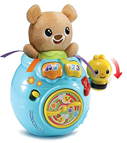VTech Baby Peek-a-Boo Bear, Baby Interactive Cuddly Toy for Sensory Play, Baby Musical Toy with Sounds, Songs and Phrases, Ideal for Toddlers Aged 6 Months, 1, 2 & 3 Years