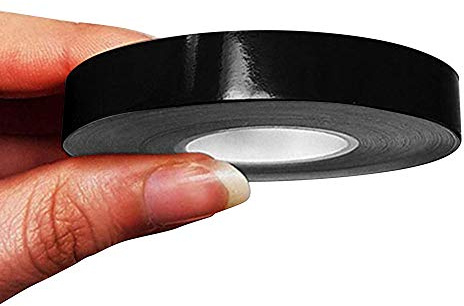 4R Quattroerre.it 10496 Franjas Trim Tiras Adhesivas para Coche, Negro, 10 mm x 10 MT