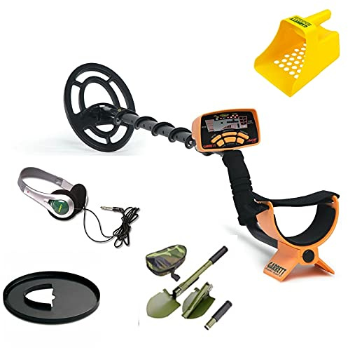 My Brand - Metal Detector Garrett ACE 250 + Cuffie + Salva Piastra + Setaccio + Picozza per appassionati di metal detector, Tutti