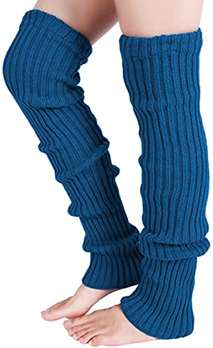Nanxson Donne Scaldamuscoli Formazione Danza Pilates Balletto Yoga Calzini lunghi Legging (Blu Scuro-65)