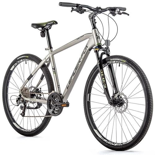 Leaderfox 28 Zoll Alu Crosser Leader Fox Toscana Bike Shimano 27 Gang Scheibenbnremsen Rh57cm, Silber matt, K23/1/4/1/1/225