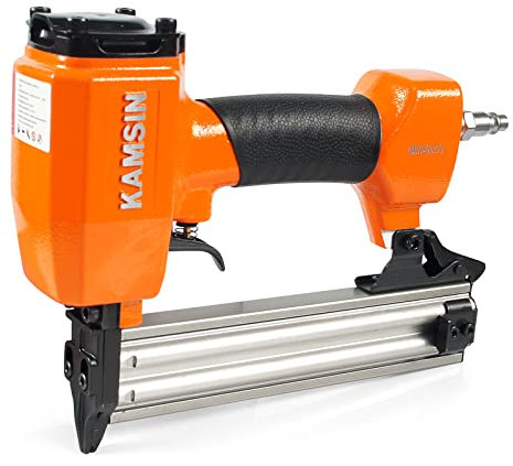 Kamsin F32 Pneumatic Brad Nailer, 18 Gauge 10-32mm Brad Nails, Compact Brad Nail Gun Air Power Finish Nailer for DIY Project, Upholstery