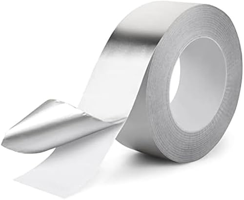 Aluminum Foil Tape, 3.9 mils Thick, Heavy-Duty Insulation adhesive Metal High Temperature HVAC Tape, Silver for Ductwork, Sealing & Patching, Hot & Cold Air Ducts, Dryer Vent, Pipe (3 x 50 yds)