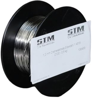 STM Der Meisterladen Edelstahl Schweißdraht VA V2A 308L 1.4316 1,2mm INOX D100 0.5kg…