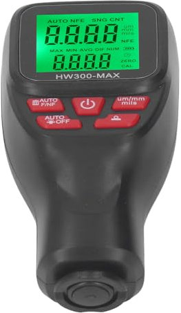 SIXRUN Beschichtungsdickenmessgerät, 0 Bis 2000 UM, Hohe Genauigkeit, Effizientes Auto-Power-Off-Lackdickenmessgerät für Autos, Lackdickenmessgerät
