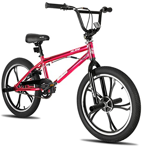 Hiland 20 Zoll 3 5 Speichen Kinder BMX Fahrrad für Jungen Mädchen ab 7-13 Jahre alt, 360 Grad Rotor 20 Zoll Freestyle Kinderfahrrad, 4 Pegs Kinder BMX Fahrrad