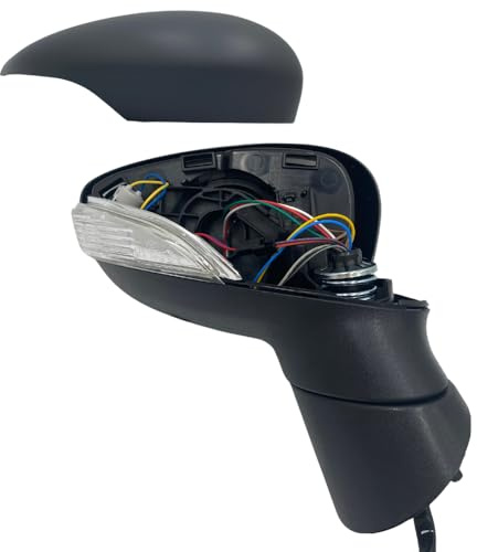Spieg Außenspiegel Rechts für Ford Fiesta 2013-2016 Elektrisch Einklappbar, Umfeldbeleuchtung, Elektrisch Verstellbar, Blinklicht, Beheizt, Grundiert, 10 PIN