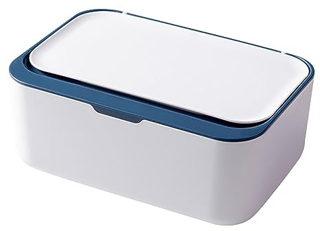 Feuchttücher Spender , Baby Feuchttücher Feuchttuchbox Spender, Feuchttücher Spender Aufbewahrungsbox, Toilettenpapier Feuchttücher Spenderetui, Nachfüllbarer Feuchttücher Behälter (Blue, One Size)