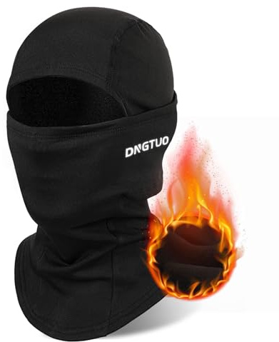 AYPOW Balaclava Winter Thermal Ski Mask, Windproof Face Mask with Warm Fleece Lined Motorcycle Bicycle Balaclava Ski Snood Neck Warmer Unisex for Outdoor Sports Skiing Snowboarding Black
