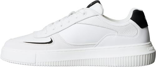 Calvin Klein Sneaker con Suela Cupsole Hombre Chunky Low Suela Gruesa, Blanco (Bright White/Black), 42