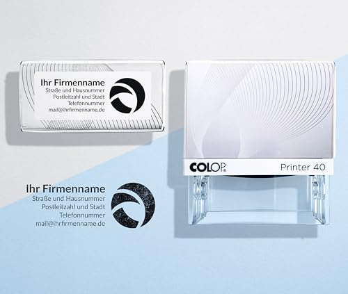 Stamp by Me | Stempel Personalisiert Mit Logo Und Text | Personalisierter Gummistempel | Individuelle Automatikstempel | Business Design | Logos, Verpackungen, Branding (Logo rechts, Text links)