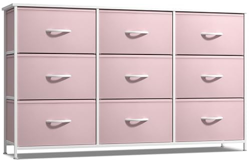 Sorbus Kids Dresser with 9 Drawers - Storage Unit Organizer Chest for Clothes - Bedroom, Kids Room, Nursery, & Closet