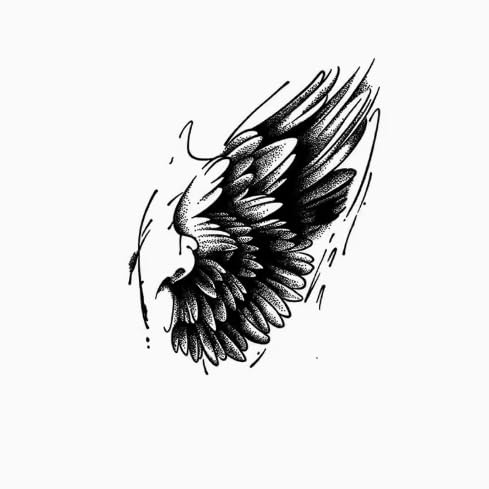 Wings Simulation Arm Herbal Juice Temporary Tattoos Stickers Fake Tattoos For Men And Women Waterproof And Rub-Proof Semi-Permanent Lasting 2 Weeks