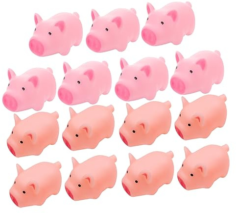 Supvox Quietschende Schweinchen Spielzeuge 20 Stück Squeeze Toys zum Stressabbau Party Prank Mitgebsel für Kinder aus Kunststoff 5X3X3cm