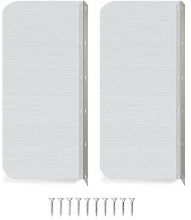 2 Pcs Wall Mount Splash Guard Metal Side Splash Guard Kitchen Sink Splash Protector Splashback for Kitchen Restaurant