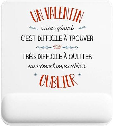 Planetee Tapis de Souris Un Valentin Aussi génial | Accessoire Bureau Ergonomique - Idéal pour Anniversaire, Collègue, Secret Santa Noël, Fête des Pères et Fête des Mères