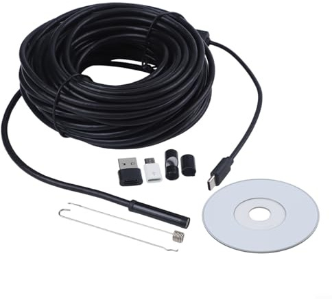 Industrielle Rohrkamera 15M Endoskop Digitale Inspektionskamera 15M Länge mit LED-Beleuchtung IP66 Wasserdicht Schlange Zielfernrohr für Android-Gerät Rohrerkennung