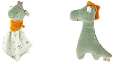 Sigikid Schnuffeltuch & Rassel Greifling Drache sigibaby Schmusetuch Kuscheltuch grün Spielen Kuscheln Trösten Unisex Hochwertig Erstausstattung Geburt