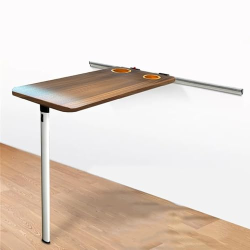 QSPNVFB Scrivania Pieghevole A Muro Per Camper, Tavolo Da Picnic A Scomparsa In Legno, Tavolo Da Pranzo Da Parete Per Esterno Balcone Ufficio Cucina(Brown,79x39cm(31x15.5))