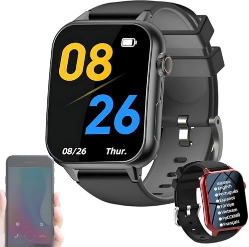X&Z-XAOY Bracciale Smartwatch Per Anziani Con Sos Alert, Sicurezza GPS E Videochiamate Hd Orologi Per Chiamate Di Emergenza Senior Ip67 Impermeabile