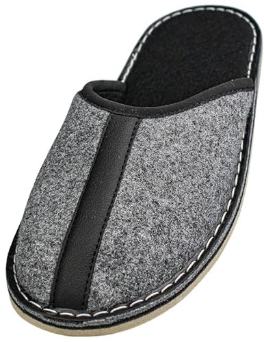APREGGIO Zapatillas de Casa Fieltro Hombre Suela Goma Gris 49