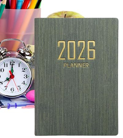 MFYOUPK Planificador de Bolsillo 2026 | Calendario de Bolsillo A7 Cuaderno - Agenda de Cuaderno de 365 Días en Inglés - Para Horario Objetivos Presupuesto Notas Trabajo Escuela Estudiante