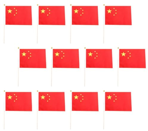 BESTOMZ Drapeaux Décoratifs Extérieur 14X21 CM Lot de 50 Drapeaux Chinois Portatifs en Polyester pour Événements et Fêtes