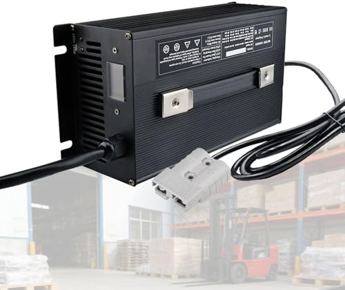 WLEJSL Caricabatterie 24V 40A per Carrelli Elevatori Elettrici con Connettore Anderson, Supporto 100V~240V CA; Adatto per Carrelli Elevatori Elettrici, Camper Elettrici,50A