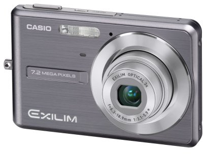 Casio EXILIM EX-Z12 Digitalkamera (7 Megapixel, 3-Fach Opt. Zoom, 6,6 cm (2,6 Zoll) Display) grau
