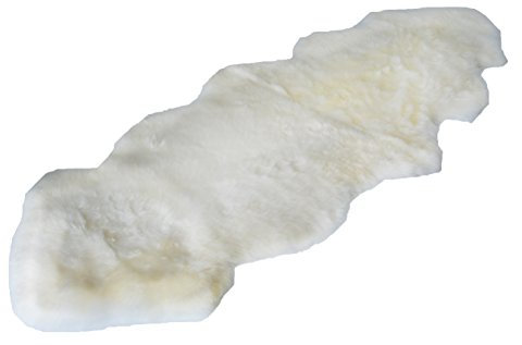 Leibersperger Felle Pelle di agnello a forma di animale (Duo in colore bianco) 200 cm x 65 cm