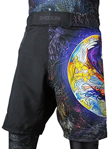 Shogun Fight MMA Fight Shorts BJJ Jiu Jitsu Fighting Grappling Martial Arts Muay Thai Kickboxen - - XX-Large