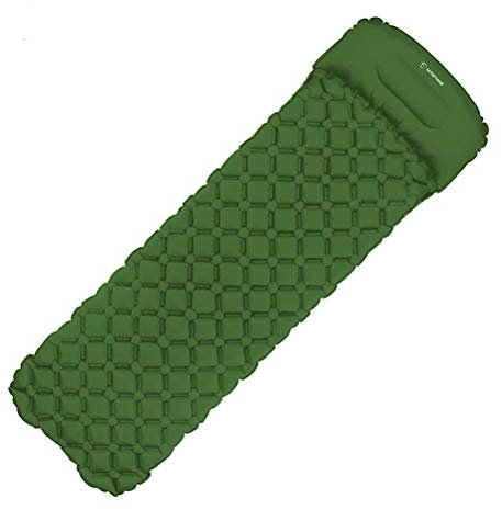 KUANDARMX Sicherheit Isomatte Camping Schlafmatte Handpresse Aufblasbare Langlebige wasserdichte Luftmatratze kompakte für Outdoor,Wandern,Backpacking,Camping,Strand Sanft, A