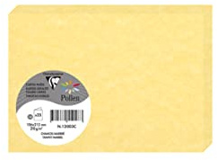 Clairefontaine 120003C Packung mit 25 Karten Pollen, gefaltet, Format C6 11x15,5cm 210g, ideal für Einladungen und Korrespondenz, Marmor Gämse, 1 Pack