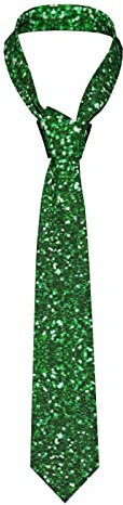 Herren-Krawatte, grüne Pailletten-Glitzer-Druck, Herren-Krawatte, Business-Krawatte, weiche Anzug-Krawatte, Hochzeit, Gentleman, formelle Krawatte