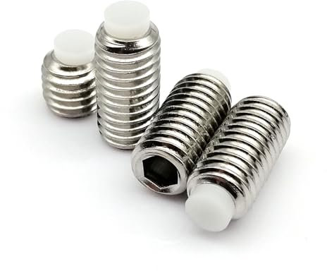 5 Stück M3 M4 M5 M6 M8 M10 304 A2-70 Edelstahl Kopf Sechskant Innensechskant Kunststoff Nylon Endpunkt Spitze Madenschraube Stellschraube (Color : 5pcs M5x8mm)