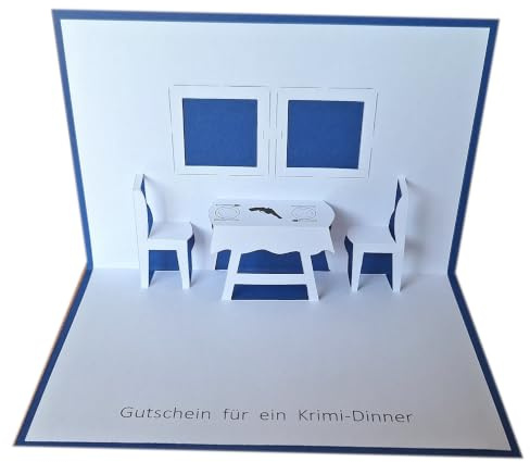 Gutschein - Krimi-Dinner - Pop up Karte
