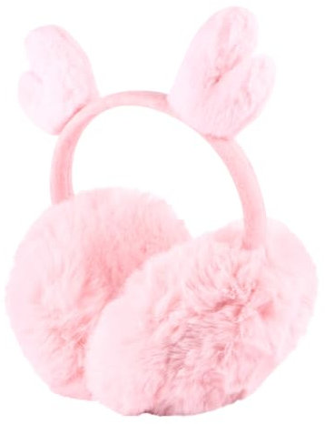 GALPADA Plüsch Ohrenwärmer Warme Winter Ohrenschützer Faltbare mit Rentiergeweih Kunststoffmaterial Niedliches Design für Kaltes Wetter für Damen und Kinder