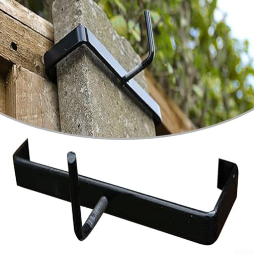 Concrete Post Clips, Fence Post Security Brackets, Concrete Or Wood, Adjustable Deck Post Anchor Base Steel Bracket Kit For 4Inch Concrete, Hanging Basket Brackets