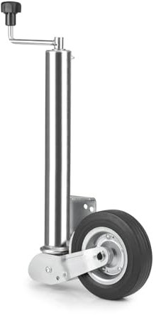 FKSTRAILER Stützrad 400kg mit Vollgummirad 205x65mm für PKW Anhänger, 60mm Rohrdurchmesser