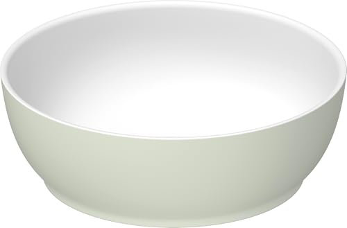 Duravit Sivida Aufsatzwaschtisch, rund, 300x300mm, ohne Hahnloch, ohne Überlauf, 266002FH00, Farbe: Innenfarbe Weiß Seidenmatt, Außenfarbe Blassgrün Matt