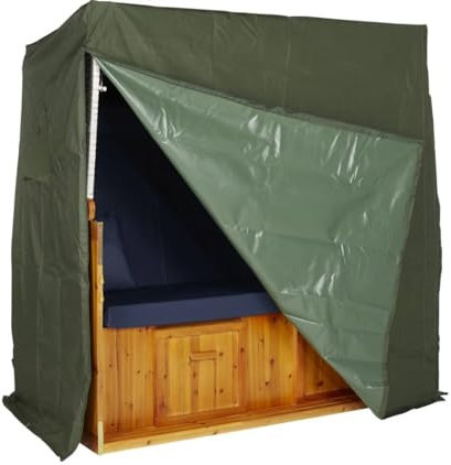Strandkorb Schutzhülle Winterfest, Premium Abdeckhaube aus 100% Polyester aus Oxford 600D, wasserdicht, reißfest, UV-beständig und atmungsaktiv,