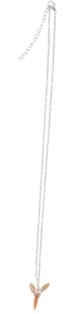 KOMBIUDA Shark Tooth Kette Jungen Metallanhänger Fossiler Haizahn Schmuck Handgewickelt Punk Halskette Silber Strand Schmuck Teen Mädchen Frauen