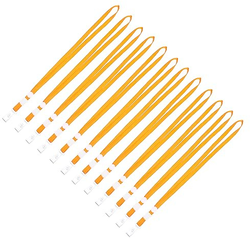 OFFSCH Cordini Porta Badge 50 Pezzi 1 Cm Laccetti per Esposizioni e Certificati Corda per Appendere le Carte Ufficio Scuola Evento